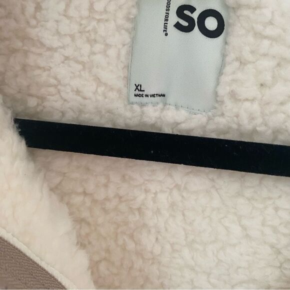 SO Women’s The Cozy 1/4 Zip Pullover Teddy Sherpa Sweatshirt size XL - Picture 2 of 3